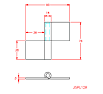 JSPL12R Bisagra desmontable - lado derecho 