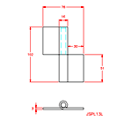JSPL13L Bisagra desmontable - lado izquierdo