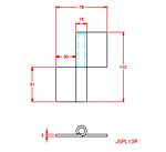 JSPL13R Bisagra desmontable - lado derecho