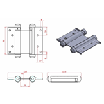 JSPR07 Bisagra doble de muelle