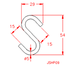 JSHP09 Gancho abierto tipo S