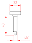 JS2M03 Tornillo cabeza giratoria ajustable