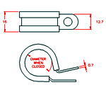 JS3PP80 Abrazadera con goma interior