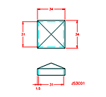 JS3C01 Tapa cuadrada para poste