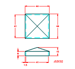 JS3C02 Tapa cuadrada para poste