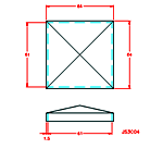 JS3C03 Tapa cuadrada para poste