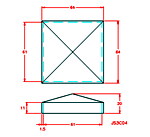 JS3C04 Tapa cuadrada para poste