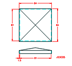 JS3C05 Tapa cuadrada para poste