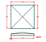 JS3C06 Tapa cuadrada para poste