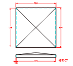 JS3C07 Tapa cuadrada para poste