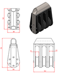 JS2P35 Polea triple