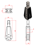 JS2P38 Polea simple