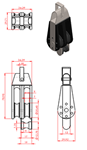 JS2P40 Polea doble