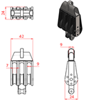 JS2P42 Polea triple