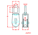 JS2P01 Polea giratoria simple