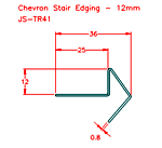 JS-TR41 Perfil para escaleras