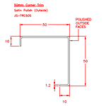 JS-TRC50S Perfil para esquina