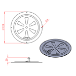 JSV33 Rejilla de ventilacin regulable