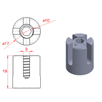 JS3B08 Clip de cable cruzado