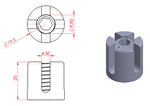 JS3B10 Clip de cable cruzado