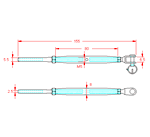 JSWS08 Tensor Horquilla / Cable prensar