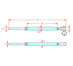 JSWS09 Tensor Horquilla / Cable prensar