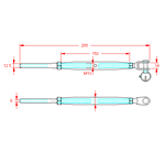 JSWS12 Tensor Horquilla / Cable prensar