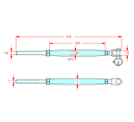 JSWS13 Tensor Horquilla / Cable prensar