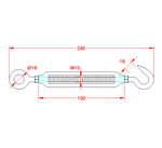 JSWS44 Tensor caja abierta Cncamo / Gancho